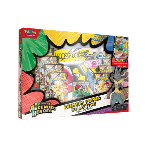Pokémon TCG Mega Evolution Ascended Heroes Premium Poster Collection – Mega Lucario