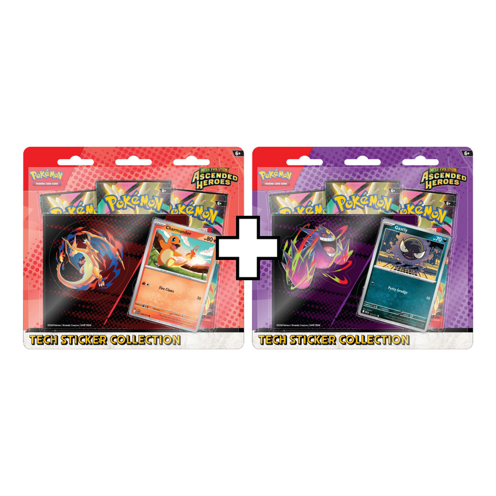 Pokémon TCG Mega Evolution Ascended Heroes Tech Sticker Collection – Charmander en Gastly (set van 2)