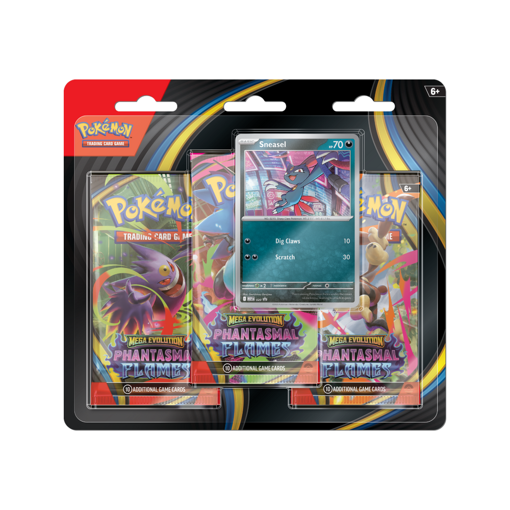 Pokémon TCG Mega Evolution Phantasmal Flames 3-Pack Blister – Sneasel