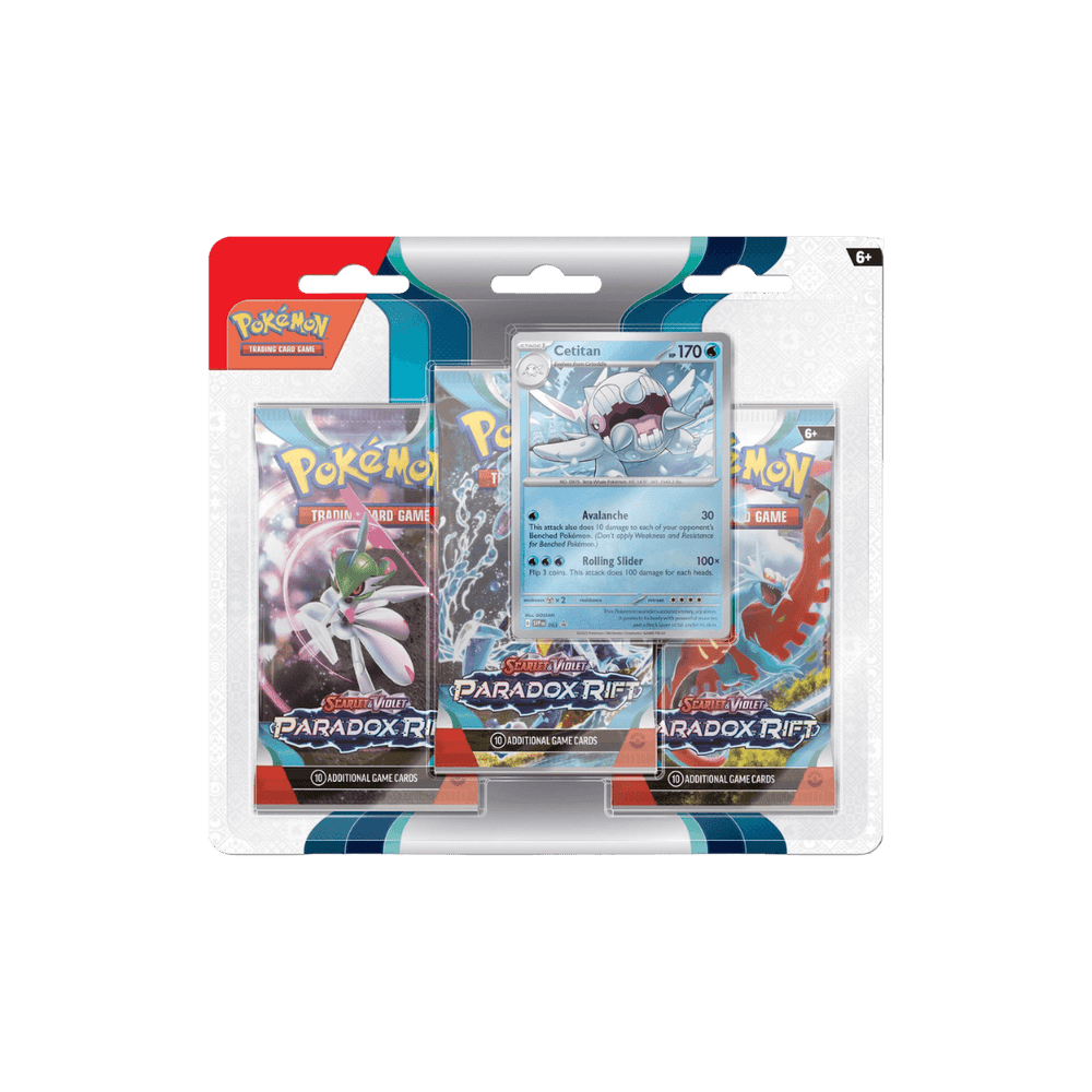 Pokémon TCG Scarlet & Violet Paradox Rift 3-Pack Blister – Cetitan